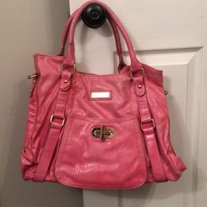 Melie Bianco Pink Leather Tote